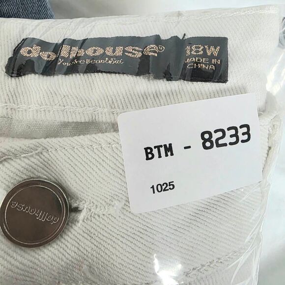 Dollhouse Plus 18W White Distressed Denim Shorts - Picture 11 of 11